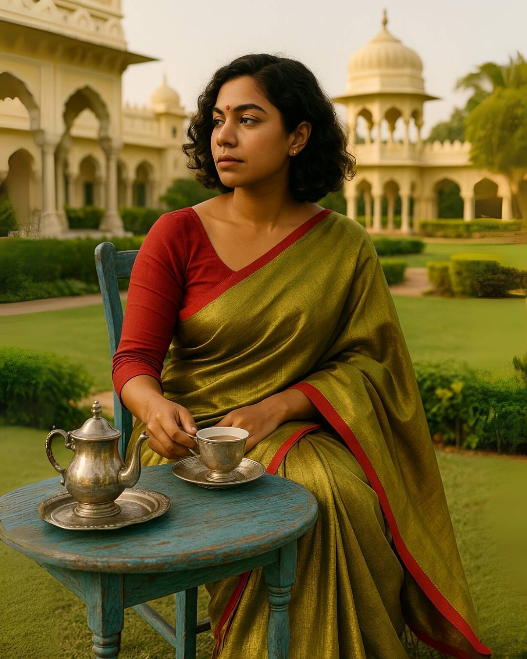 Royal Radiance Khadi Tissue Saree