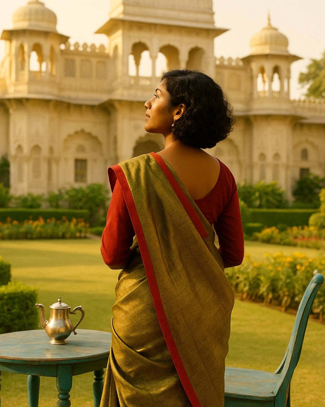 Royal Radiance Khadi Tissue Saree